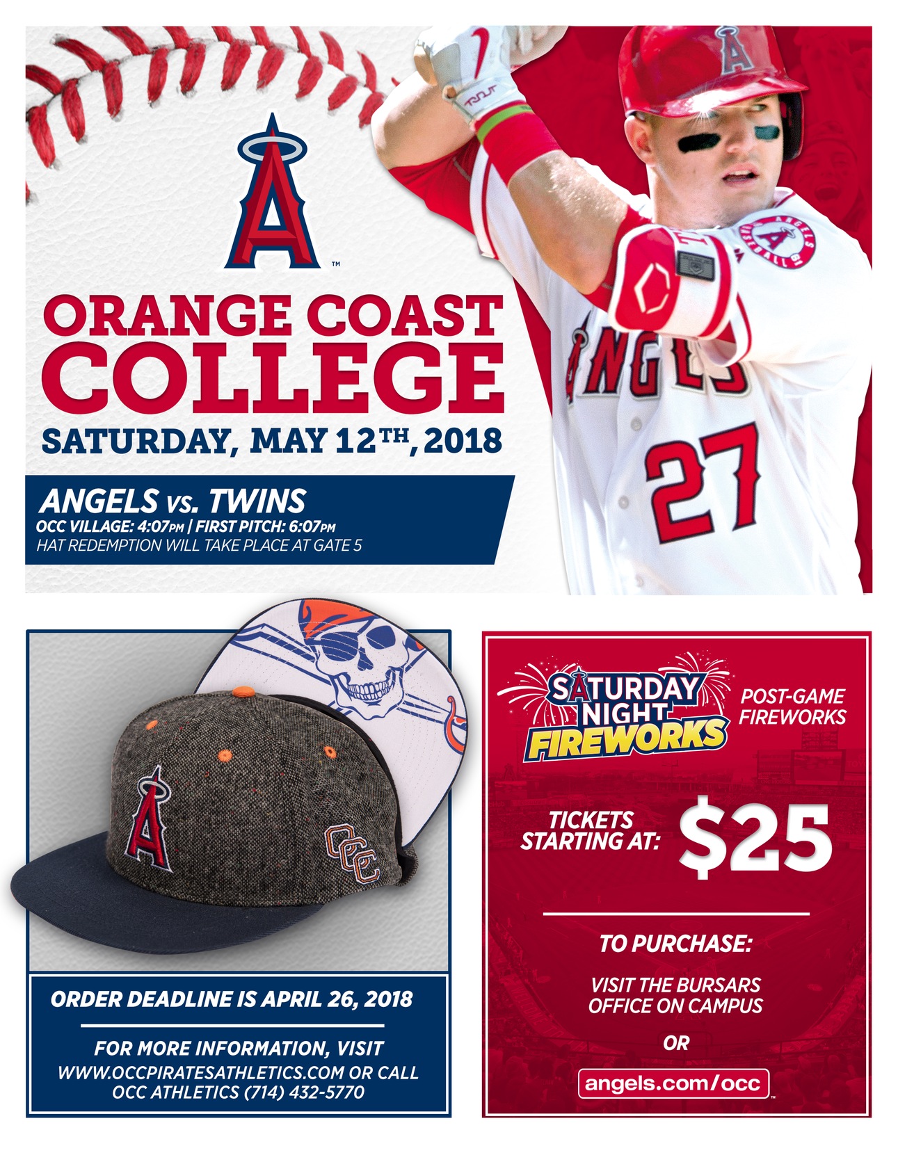 Angels to offer "Orange Coast College Day" on May 12