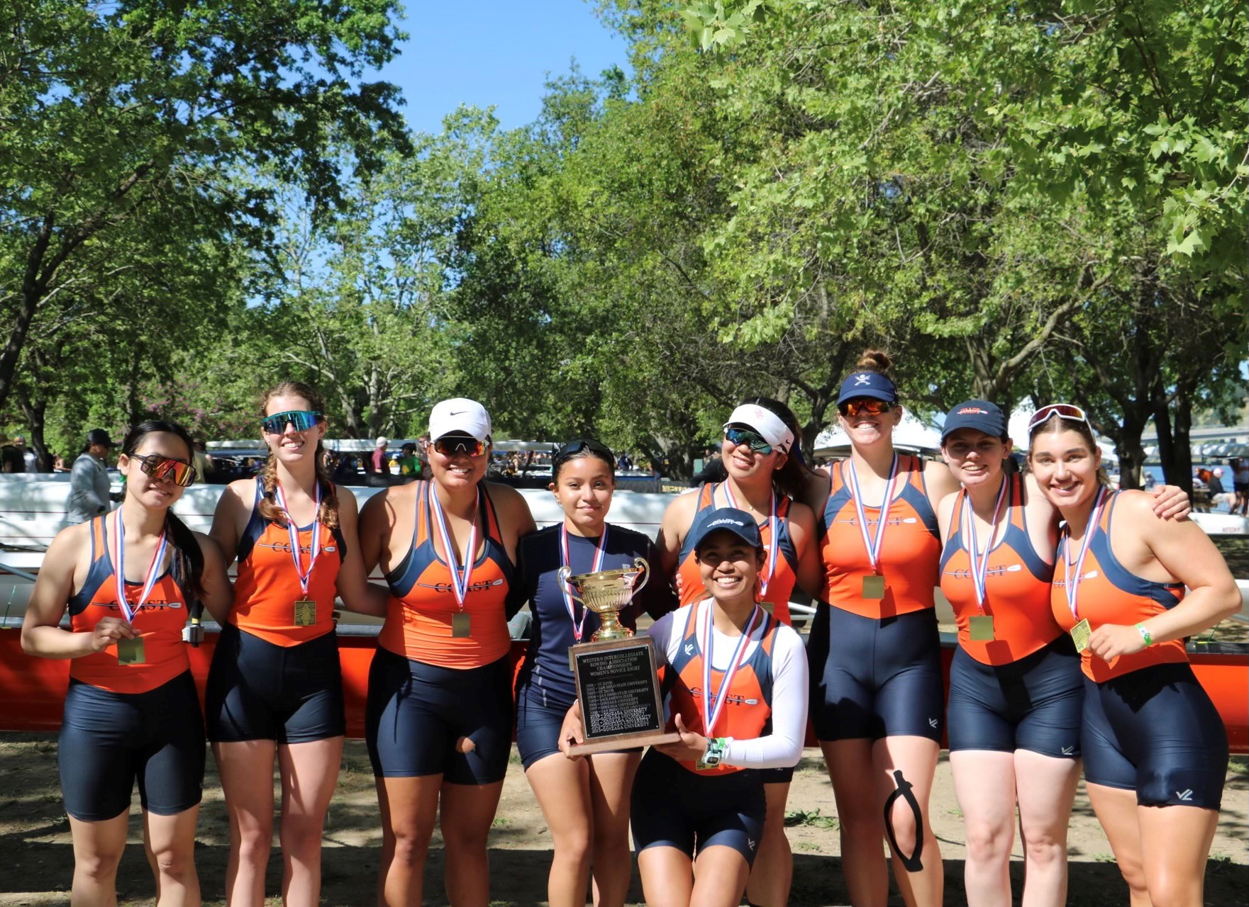 Women's Novice 8 making history for the Pirates